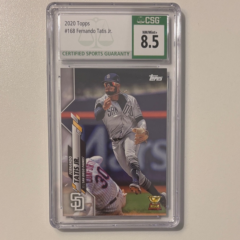 Topps Baseball Card with Gray and Blue Accents